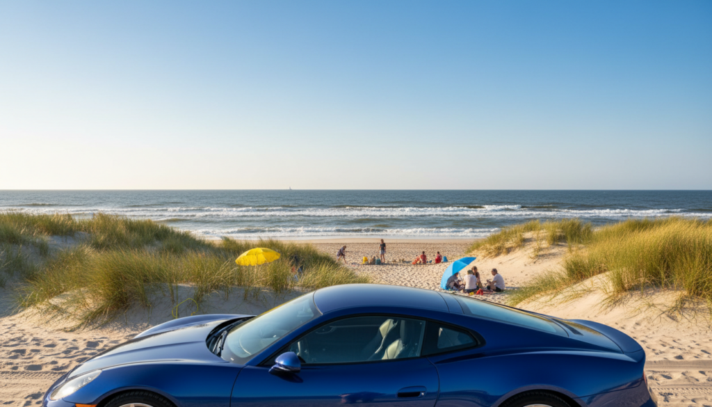 kann man in blåvand mit dem auto an den strand fahren?